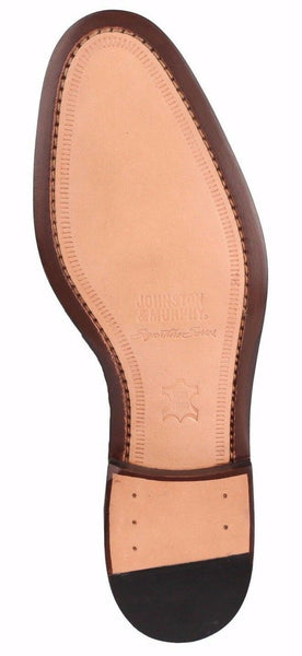 Johnston and Murphy Shoes - Stratton Tan Italian Calfskin Wingtip