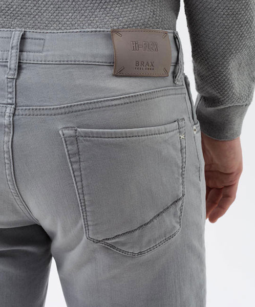 Brax Luxury Men\'s Casual Pants BNWT Chuck Hi-Flex Silver Grey Jeans – Ed\'s  Fine Imports