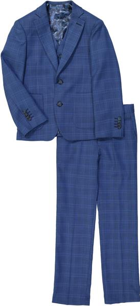 Isaac Mizrahi - 3PC Suit Super Blue Check - Boys