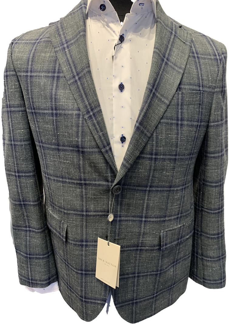 Jack Victor Men's Blazer - Green Check Mens Sports Jacket Made In Canada BNWT
