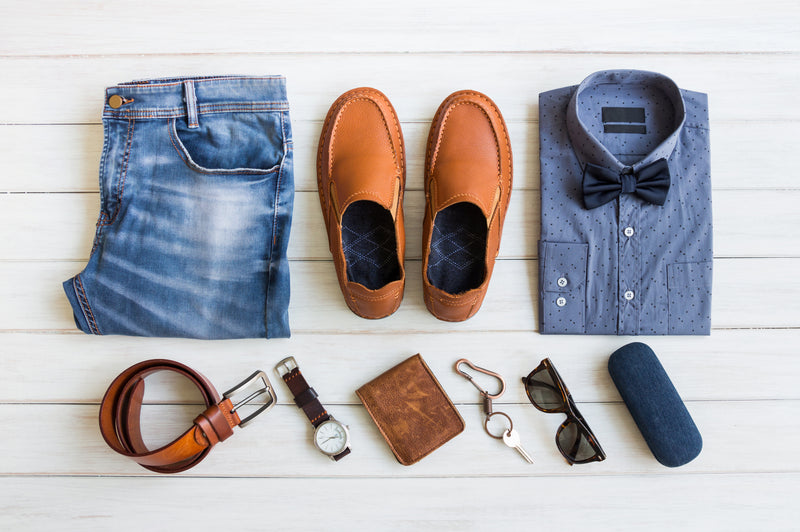 mens,clothing,essentials,for,30s,jeans,shoes,dress,shirt,tie,glasses