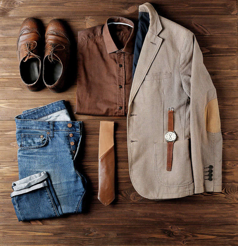 Clothing piece laid out as an example of the 4 tips for developing personal men's clothing style