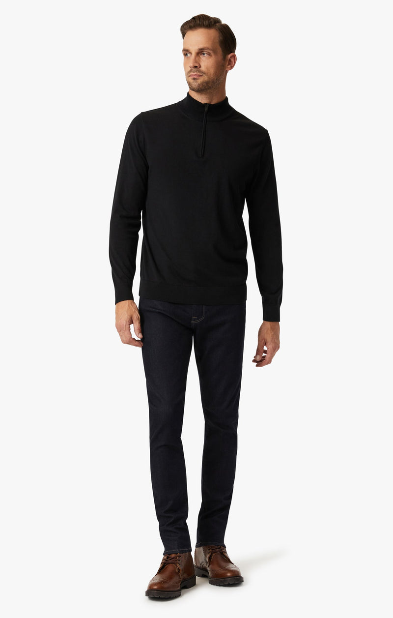 34 Heritage - Quarter Zip Sweater - Black