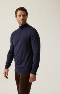 34 Heritage - Quarter Zip Sweater - Navy