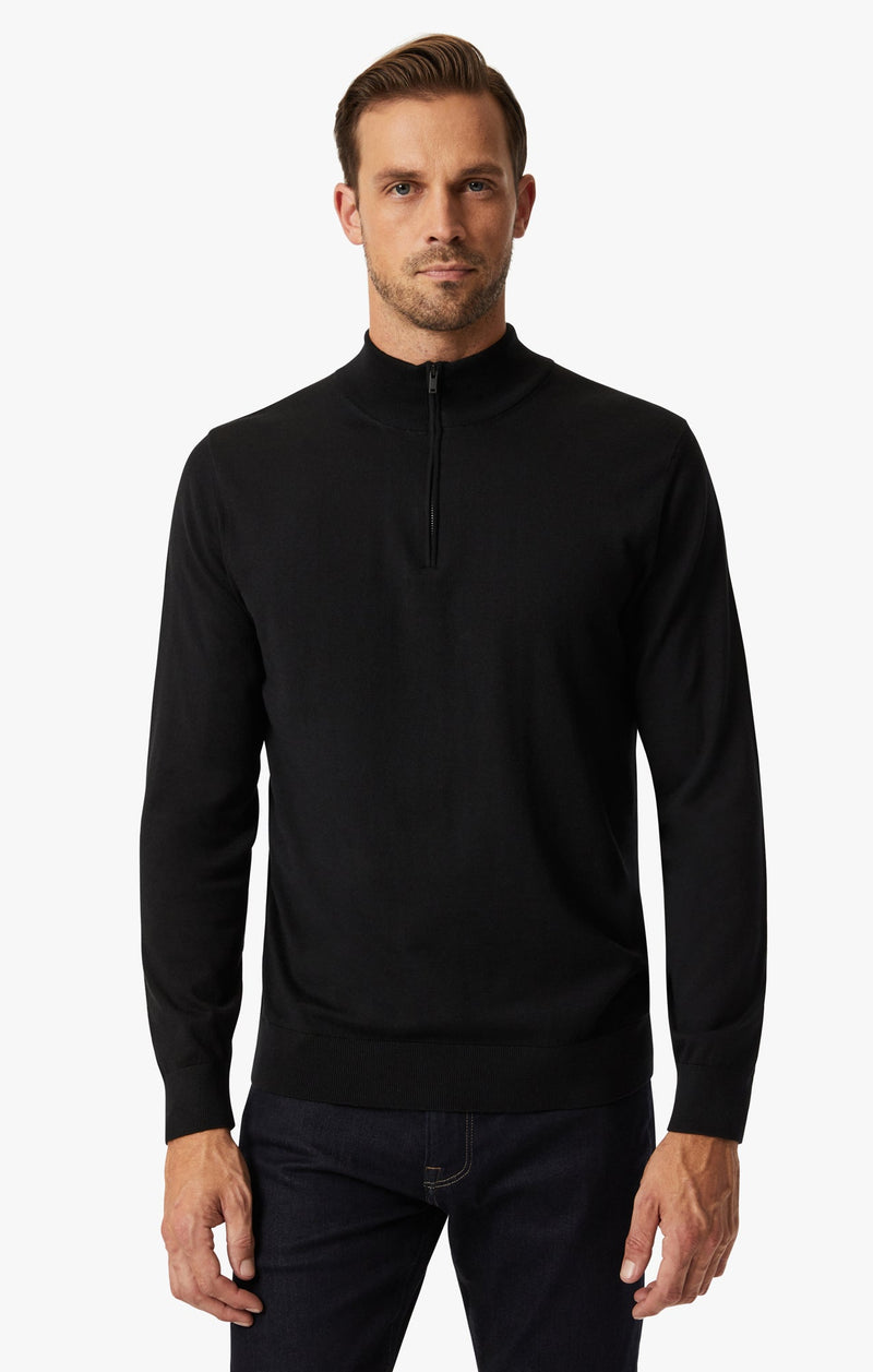34 Heritage - Quarter Zip Sweater - Black