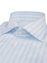 Stenstroms - Blue Striped Twill Men's Dress Shirt