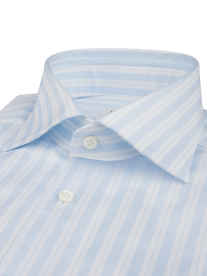 Stenstroms - Blue Striped Twill Men's Dress Shirt