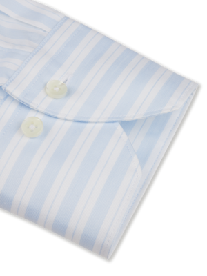 Stenstroms - Blue Striped Twill Men's Dress Shirt