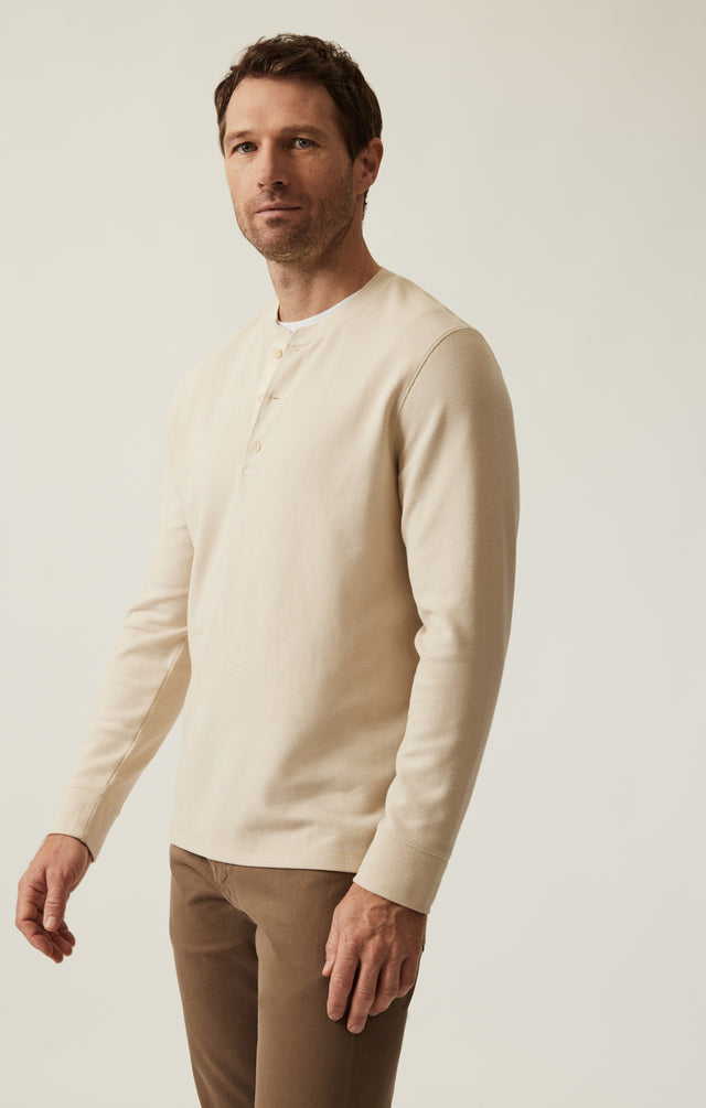 34 Heritage - Long Sleeve Henley In Oatmeal