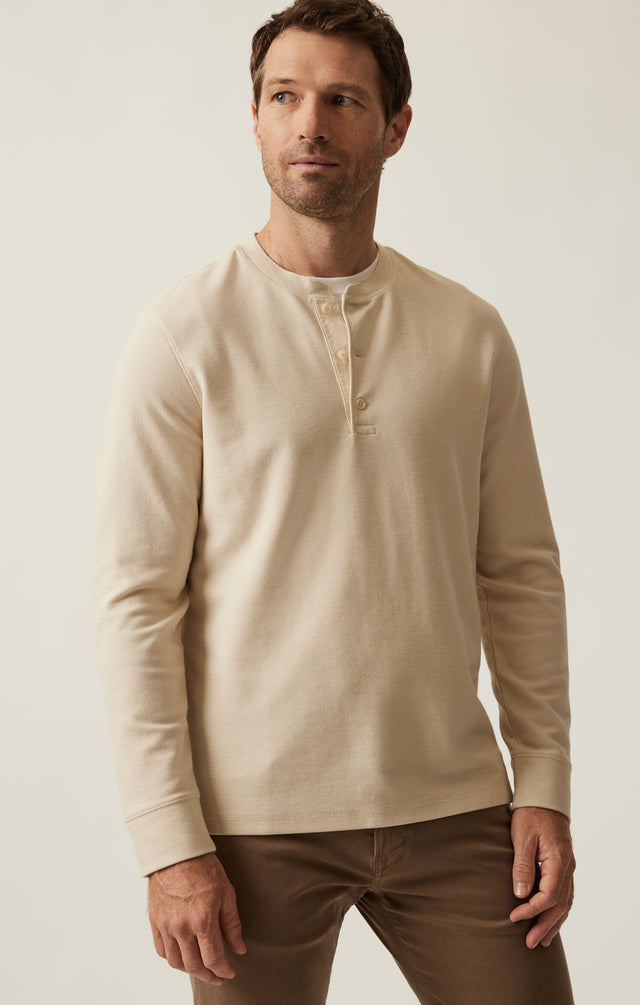 34 Heritage - Long Sleeve Henley In Oatmeal