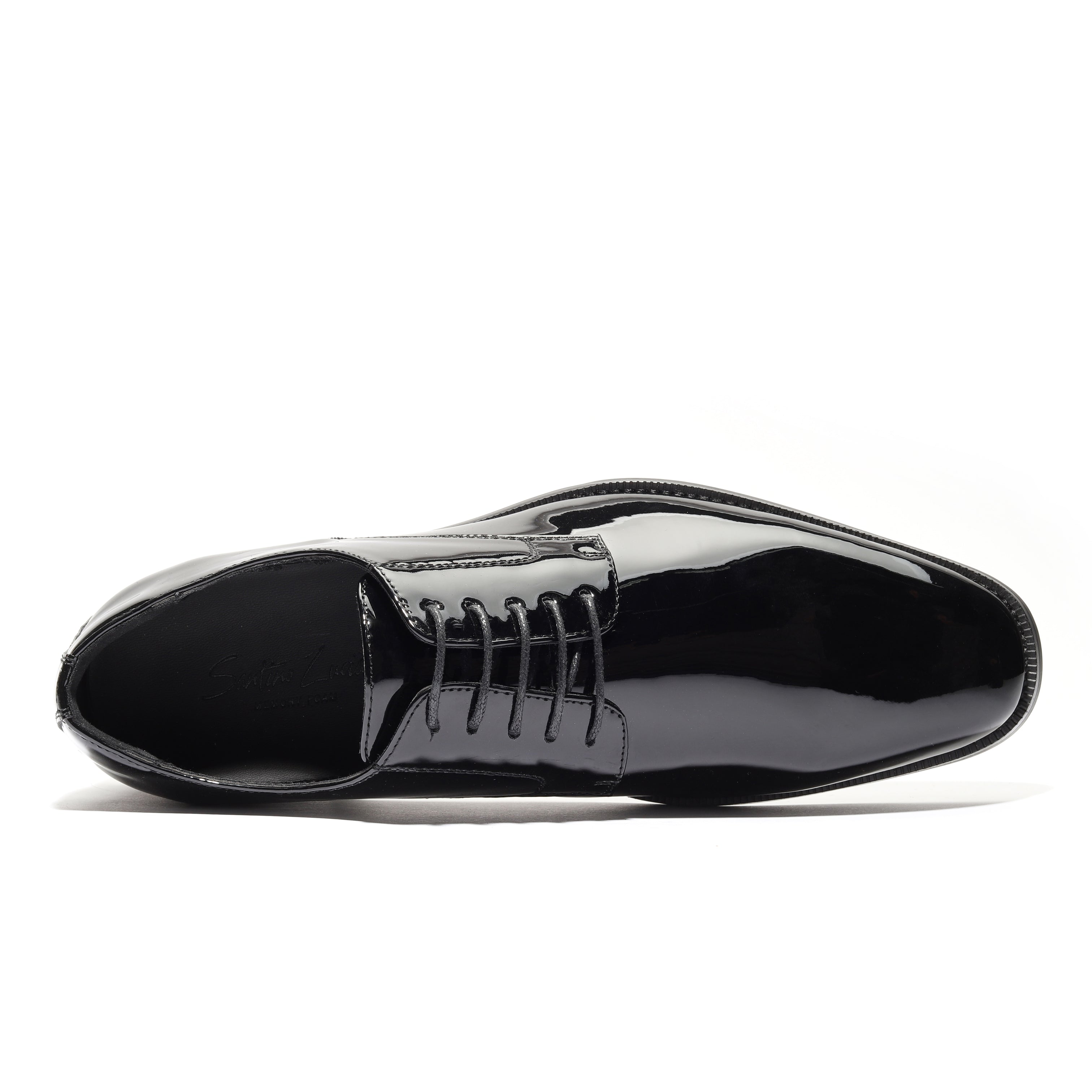 Black Tuxedo Wedding Prom Formal Shoes Patent Leather 7.5 NWOT Santino Luciano santino luciano menswear-Santino Luciano-The City Warehouse  main image 2