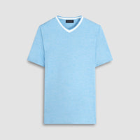 Bugatchi - UV50 Performance T-Shirt V Neck - Azure