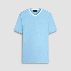 Bugatchi - UV50 Performance T-Shirt V Neck - Azure