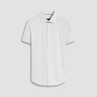 Bugatchi - Miles Pin Dot OoohCotton Short Sleeve Shirt - White