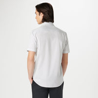 Bugatchi - Miles Pin Dot OoohCotton Short Sleeve Shirt - White