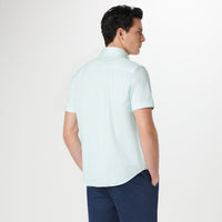 Bugatchi - Miles Chambray Print OoohCotton Short Sleeve Shirt - Jade