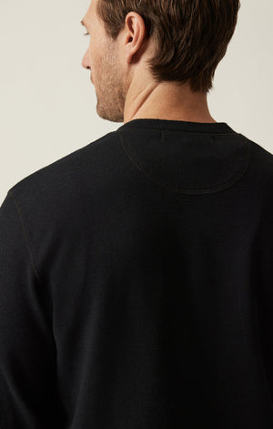 34 Heritage - Long Sleeve Henley In Black