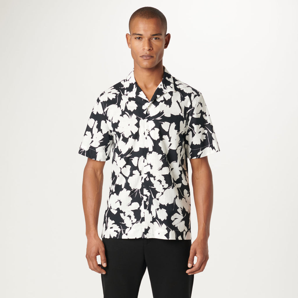 Bugatchi - Jackson Floral Short Sleeve Shirt - Black