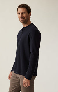 34 Heritage -  Long Sleeve Henley In Navy