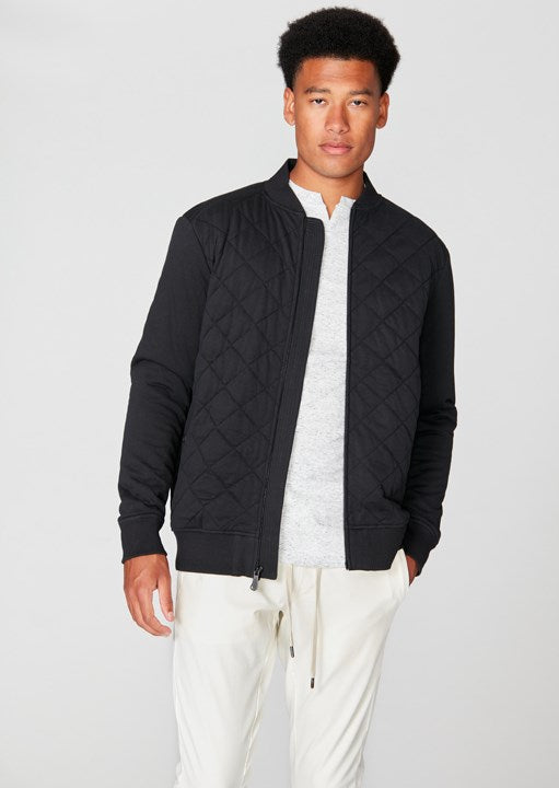Good Man Brand - Quilted Premium Jersey Mayfair Bomber - Black