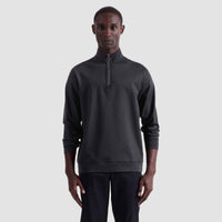 Bugatchi - Twill-Effect Performance Quarter Zip - ANTHRACITE