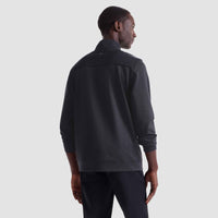 Bugatchi - Twill-Effect Performance Quarter Zip - ANTHRACITE