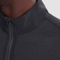Bugatchi - Twill-Effect Performance Quarter Zip - ANTHRACITE
