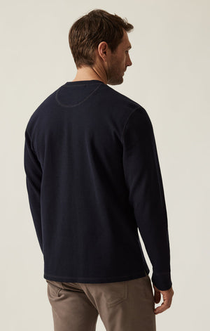 34 Heritage -  Long Sleeve Henley In Navy