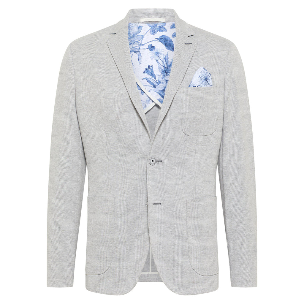 Blue Industry - Mens Stretch Suit - Grey Herringbone