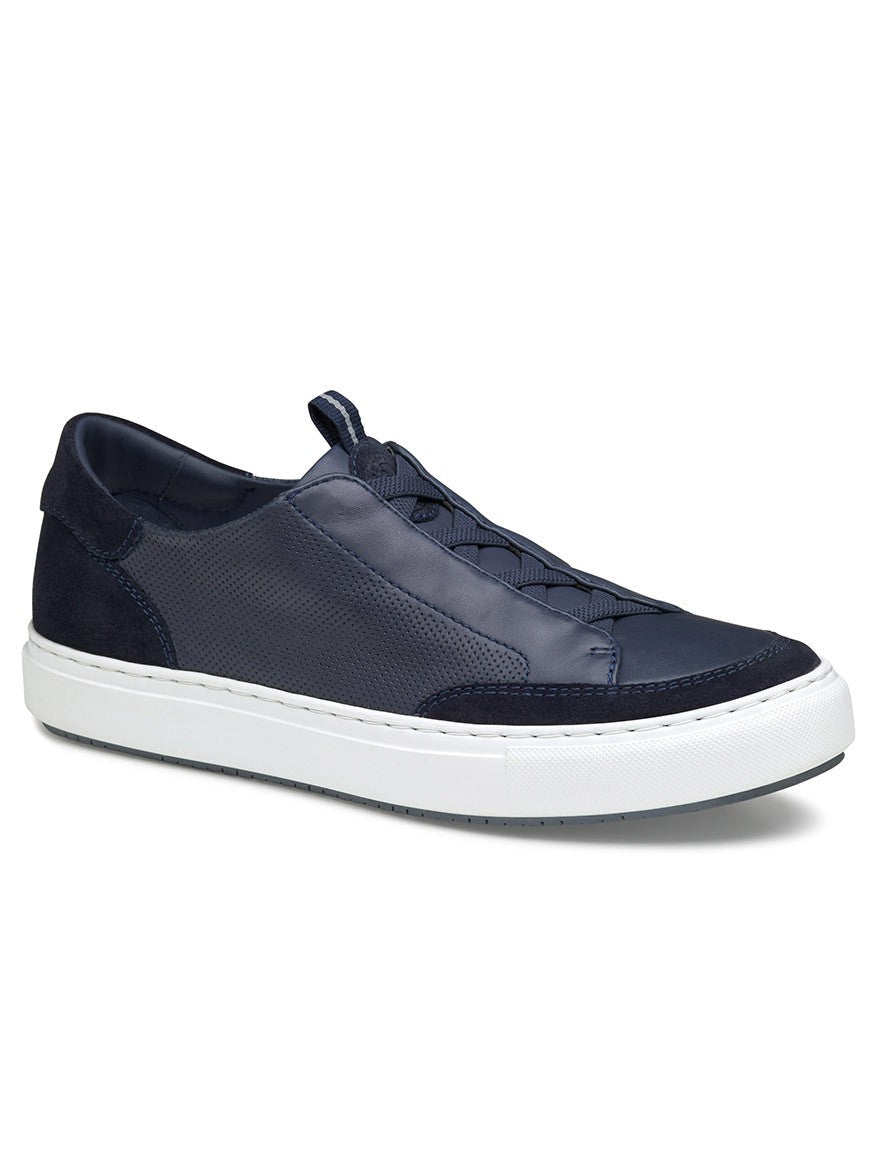 Johnston & Murphy - Anson Suede/Sheep - Navy English