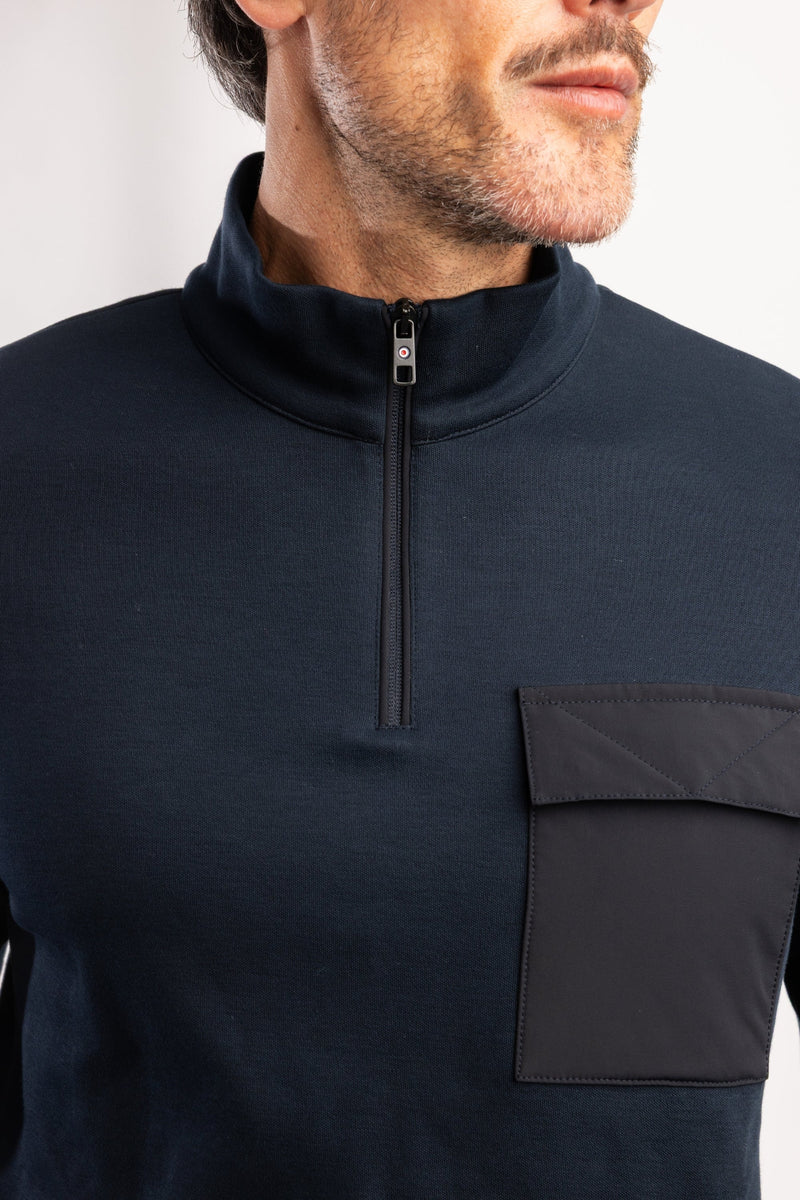 Blue Industry - Sweater - Half-Zip - Navy
