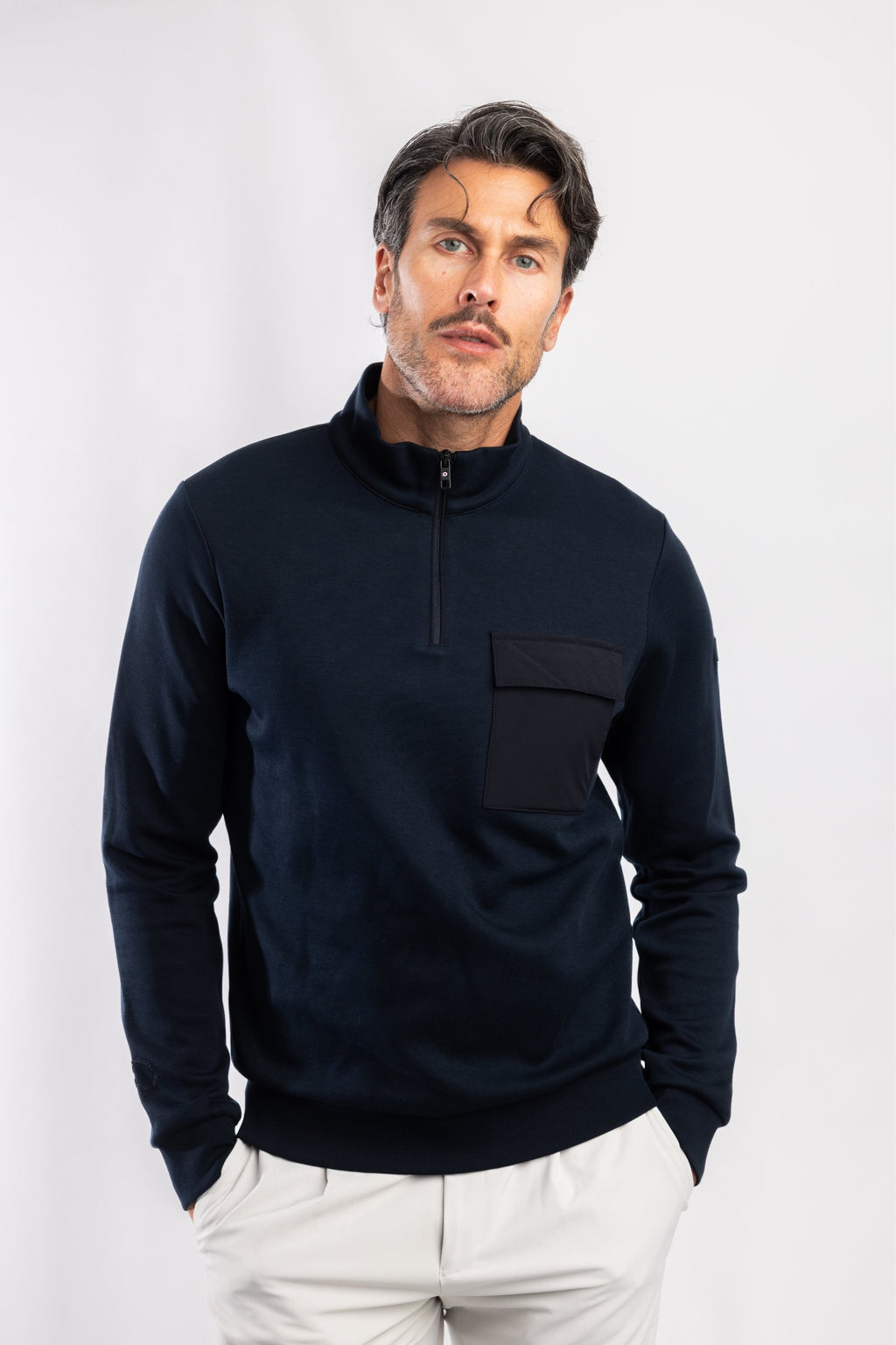 Blue Industry - Sweater - Half-Zip - Navy