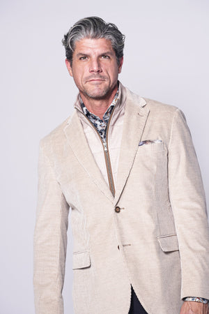 7 Downie St. - LORENZO BIB JACKET IN BEIGE