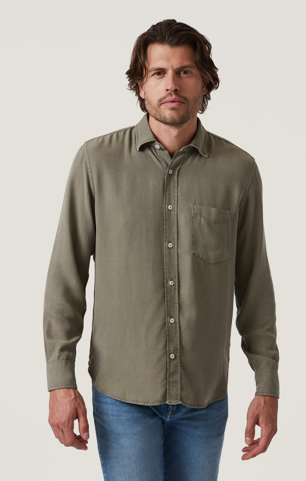 34 Heritage - Tencel Shirt -  Pastel Olive