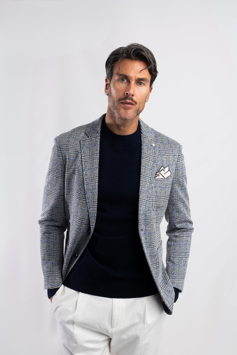 Blue Industry - Blazer - Grey/Blue Check