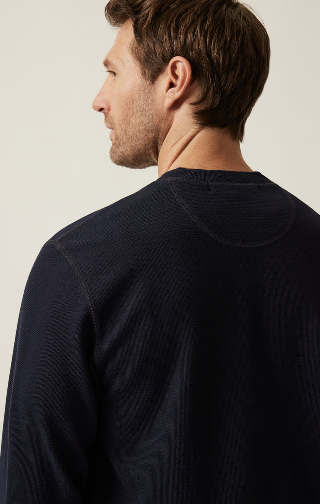 34 Heritage -  Long Sleeve Henley In Navy