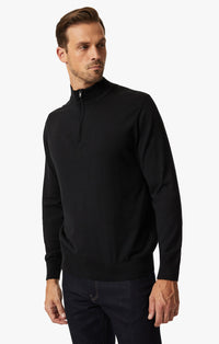 34 Heritage - Quarter Zip Sweater - Black