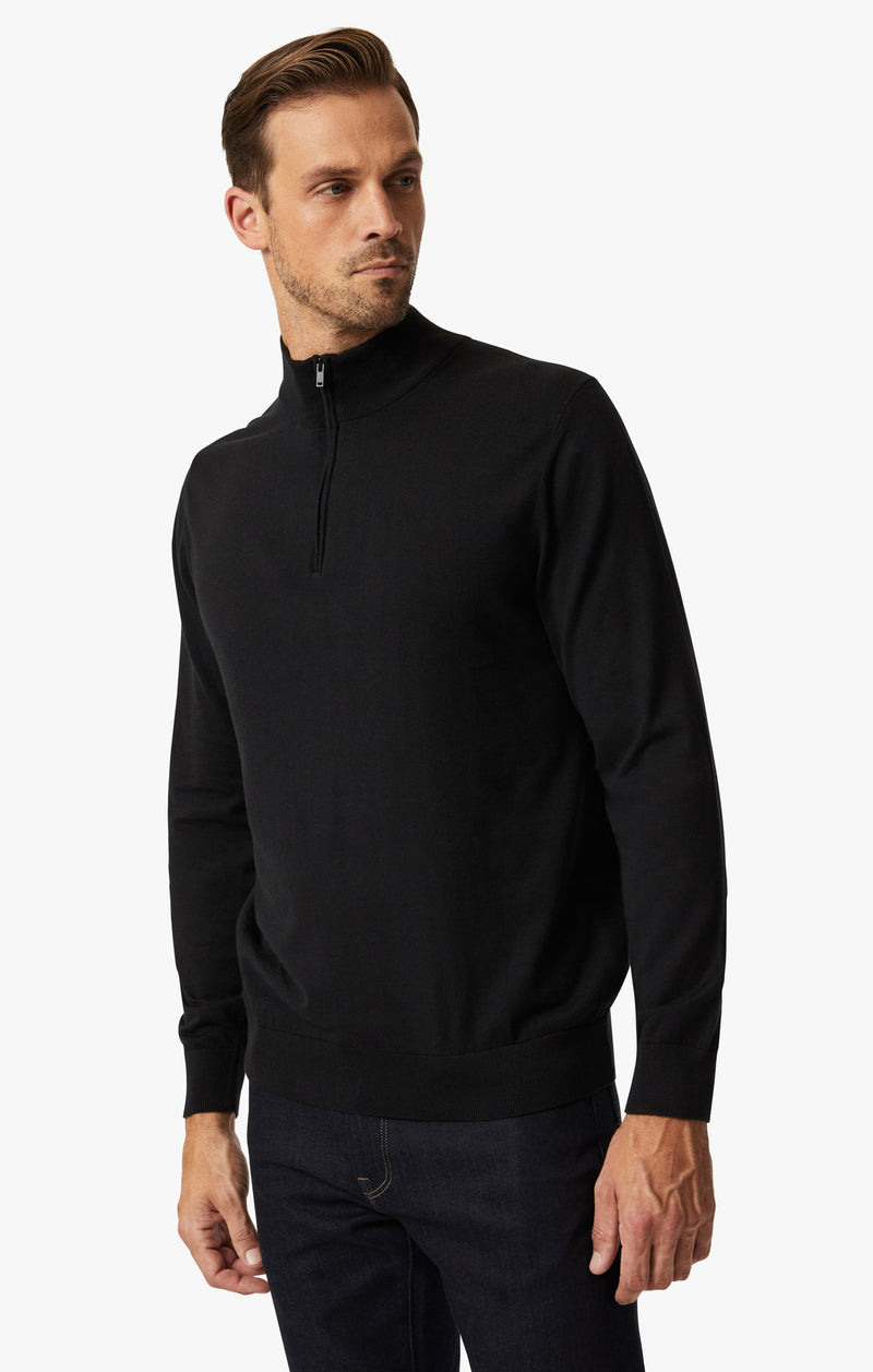 34 Heritage - Quarter Zip Sweater - Black