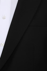 JAKAMEN - Black Pointed Collar Slim Fit Men's Jacket