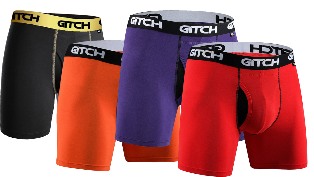 Gitch Underwear Mens Boxer Brief - 4 Pack (Multi)