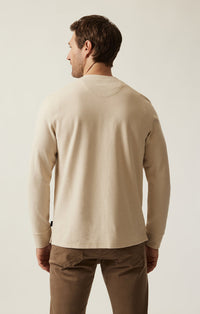 34 Heritage - Long Sleeve Henley In Oatmeal