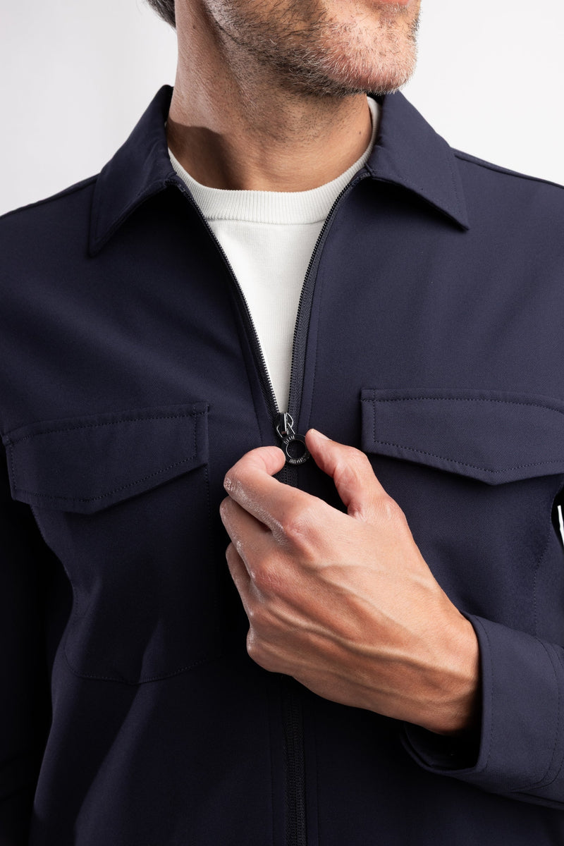 Blue Industry - Sweater - The Travel Overshirt - Navy