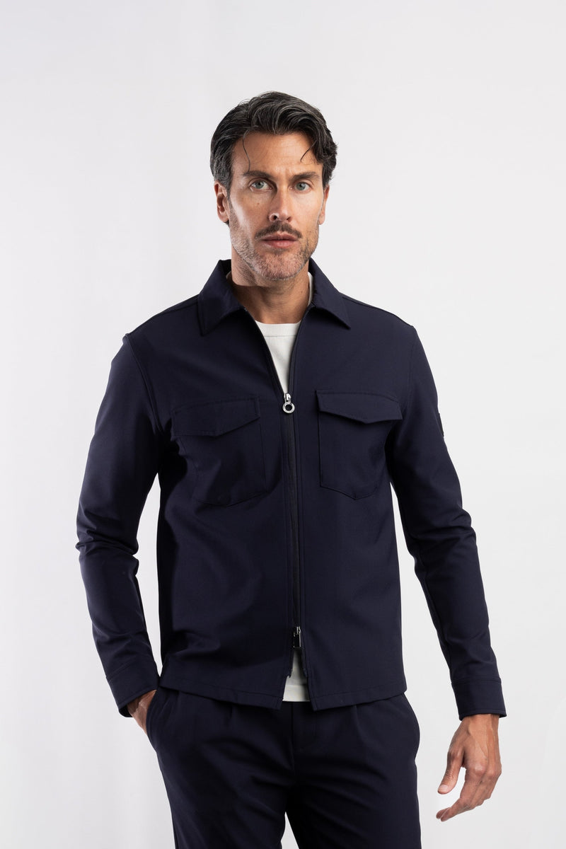 Blue Industry - Sweater - The Travel Overshirt - Navy