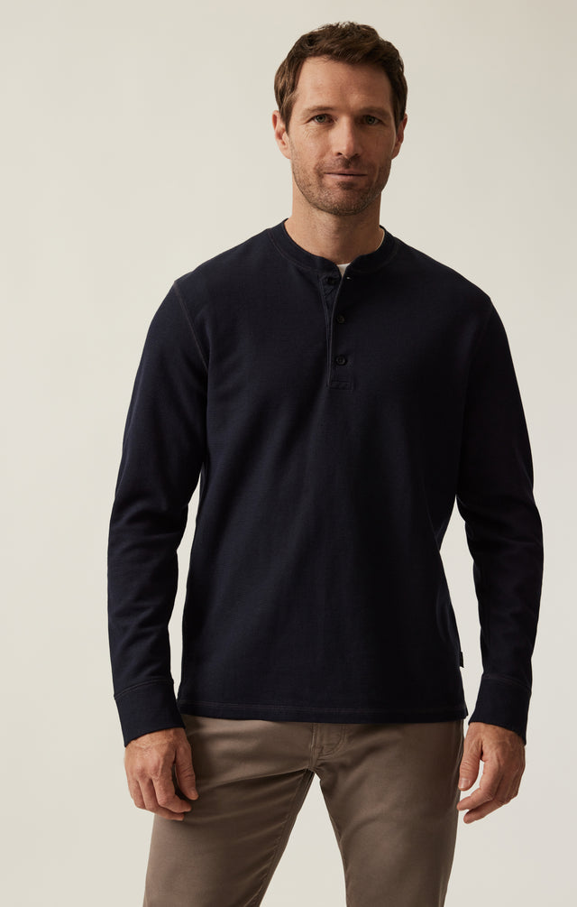 34 Heritage -  Long Sleeve Henley In Navy
