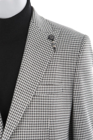 JAKAMEN - Grey Pointed Collar Slim Fit Men's Jacket