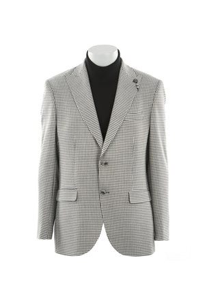 JAKAMEN - Grey Pointed Collar Slim Fit Men's Jacket