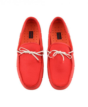 Swims - Swims Red Alert/White Braided Lace Loafer