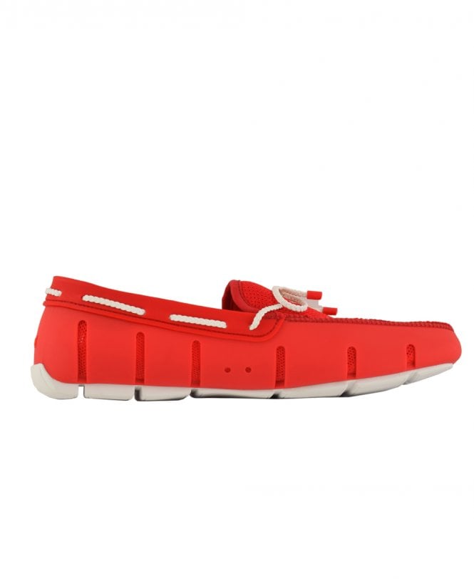 Swims - Swims Red Alert/White Braided Lace Loafer