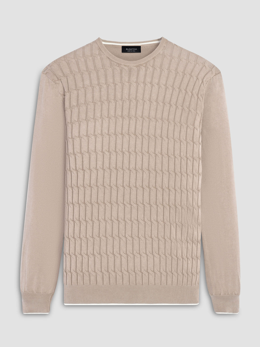 Bugatchi - Crew Neck Long Sleeve - Dune