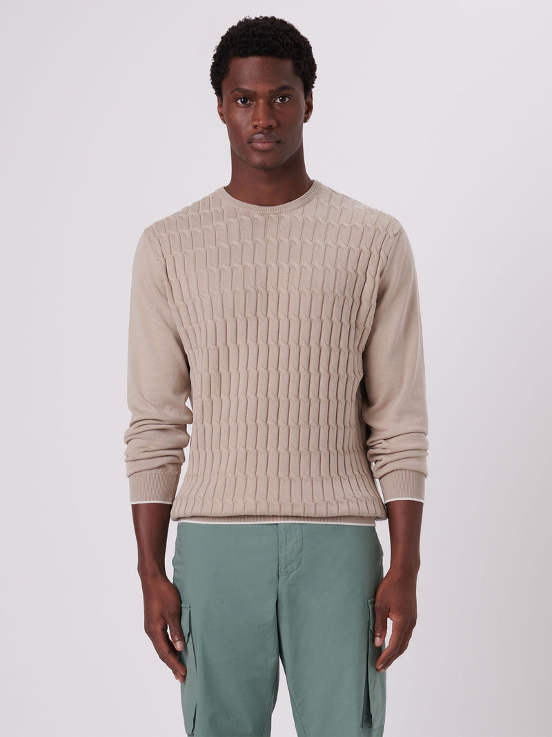 Bugatchi - Crew Neck Long Sleeve - Dune